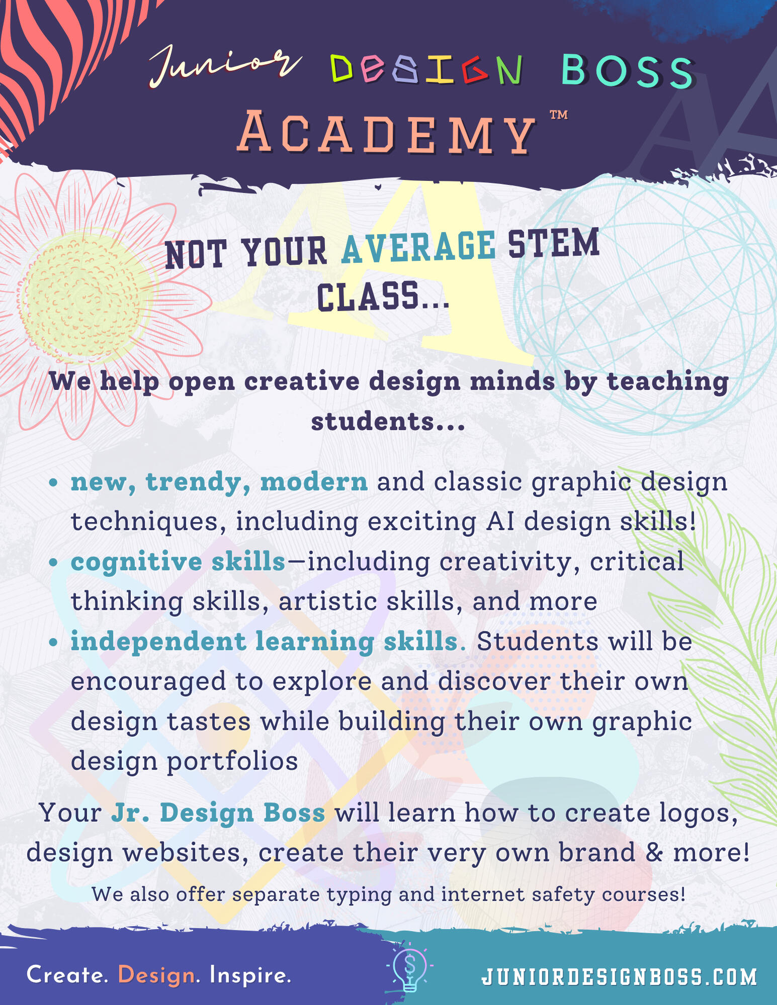 Junior Design Boss Academy™: A Graphic Design Program for Young Aspiring Designers and Entreprenuers!